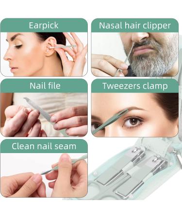 Professional Nail Clipper Pedicure Set with Luxurious Travel Case - 7 Piece Manicure Kit for Men, Women, Family & Friends (Green) - Buy Online on GoSupps.com