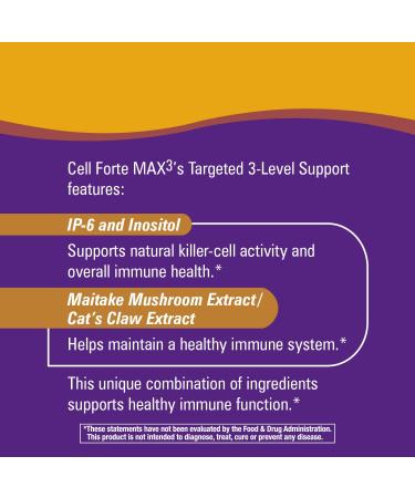 Nature's Way Cell Fort MAX3 IP-6 & Inositol with Maitake & Cat's Claw - 120 VCaps - Buy Online on GoSupps.com