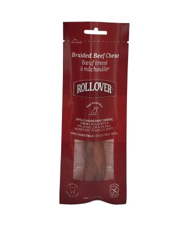 Rollover Braided Beef Chew - 1pk (6-6.5") 1 count (Pack of 1)