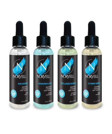 Norvell Pro Lab Kit - Professional Spray Tan Additives Kit DHA Boost 2 oz. Hydration Lift 2 oz. Collagen Boost 2 oz. & Vitamin Bath 2 oz.