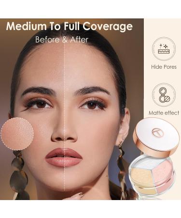 Loose Powder Setting - Triple Grid Matte Foundation for Natural Skin Tone | Lightweight Breathable & Long-Lasting Oil Control - Buy Online on GoSupps.com