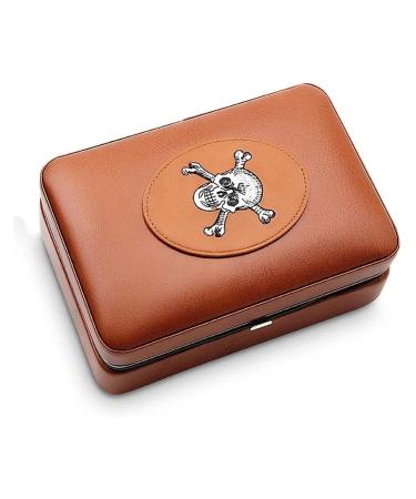 Cigar Boxs Cigar Box Cigar Humidor Leather Humidor Travel Cigar Case Portable Cigar Humidor Box with Humidifier Cow Leather and Classic Fit 4 Cigars Christmas Reindeer Style5