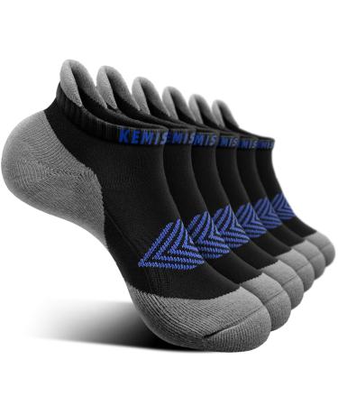 Kemisant socks women 6 pair sneaker socks sports socks short socks breathable football heel bottle full pillow 39-42 6 pairs black/fog blue3321