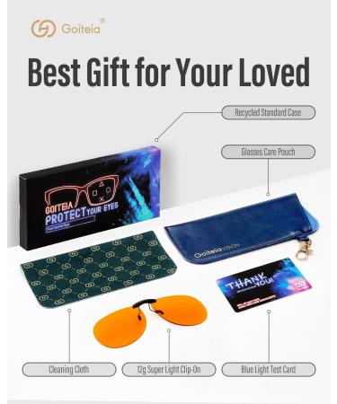 Goiteia 380-500NM Blue Light Filter Clip-On Gaming Glasses - AR-99% Orange | Improve Sleep & Enhance Gaming Experience | eSports Accessories - Buy Online on GoSupps.com
