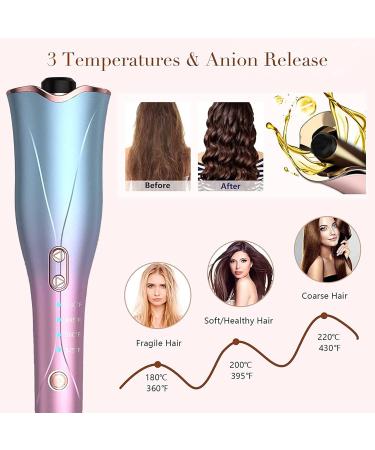 Rehomy Auto Rotating Curling Wand Hair Curler with 1 Rotating Barrel & 4 Temps & 3 Timer Auto Shut-Off for Hair Styling - Buy Online on GoSupps.com