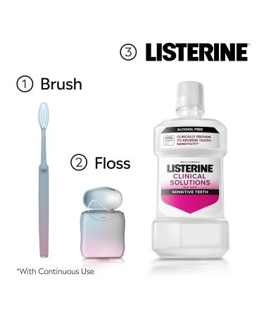 Listerine Clinical Solutions Sensitive Teeth Alcohol Free Mouthwash Fresh Breath Dental Mouthwash Provides Protection & Relief from Tooth Sensitivity Pain Daily Fresh Mint Oral Rinse 500 mL - Buy Online on GoSupps.com