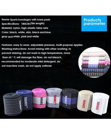 Elastic Breathable Knee Compression Bandage Wrap Support | Knee Brace for Men & Women - Ideal for Bodybuilding Weightlifting & Crossfit (White/Rose - Buy Online on GoSupps.com