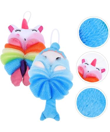 2pcs Cartoon Bath Balls - Exfoliating Body Wash Sponge & Loofahs for Kids | Cute Bathing Supplies - Buy Online on GoSupps.com