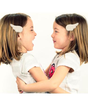 SOLUSTRE 1 Pair Angel Wings Hair Clips Plush Cute Hair Barrettes Christmas Hair Accessories for Girls Women (White) - Buy Online on GoSupps.com