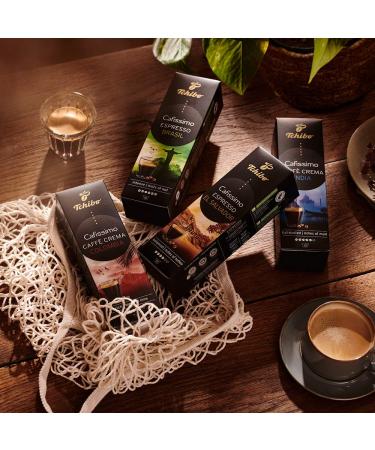 Tchibo Cafissimo Espresso Brasil Coffee Capsules - 80 Piece Sustainable & Fair Trade Storage Box | 8 Pack of Expressive Nut Grade Flavors - Buy Online on GoSupps.com