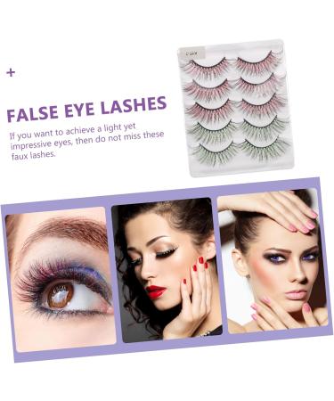 minkissy 10 Pairs Colored False Eyelashes Colored Eyelashes Colored Lashes Natural Eyelashes Cross Eyelashes Natural False Eyelashes Long Fake Lash False Lash 3d Imitation Assorted Set - Buy Online on GoSupps.com