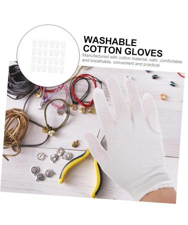 minkissy 12 Pairs Washable Cotton Gloves Elastic Cotton Gloves White Gloves Women Cotton Inspection Gloves Gloves White Cotton Gloves Washable Cotton Hand Gloves Jewelry Wen Wan Work 23x13x8.5cm - Buy Online on GoSupps.com