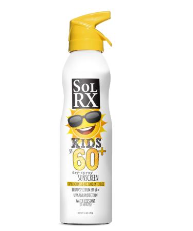 SolRX SPORT KID's SPRAY SPF 60+ Sunscreen Spray SPF60+  Reef Friendly  Broad Spectrum Sunscreen for Face and Body  Oxybenzone Free