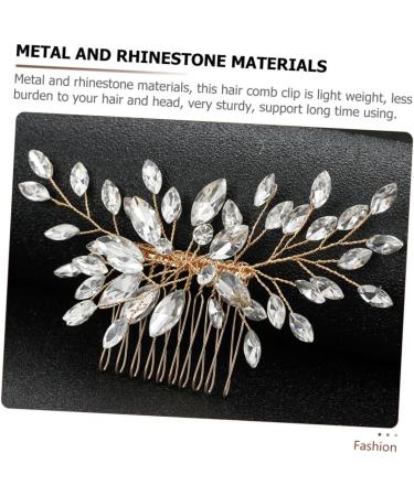 Didiseaon hair European and American headgear manual crystal modeling Accessories rhinestones Metal decorate Hair piece wedding bride comb accessories hairpin hair comb Miss - Buy Online on GoSupps.com