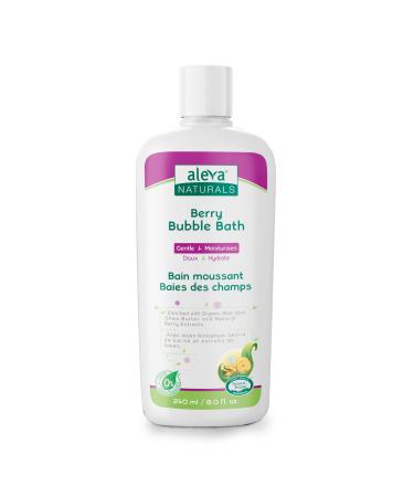 Aleva Naturals Bubble Bath | Long Lasting Moisture for Sensitive Skin | Made with Natural and Organic Ingredients with Fresh Berry Scent | for Newborn Babies and Toddlers - 8 Fl Oz 8.12 Fl Oz (Pack of 1)