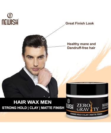 Buy Newish Zero Gravity Hair Wax Clay for Men Strong Hold & High Shine Pomade | 3.5 Fl Oz Hair Styling Putty - Buy Online on GoSupps.com