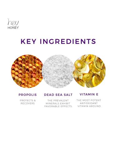 Hey Honey Come Clean Propolis & Mineral Facial Scrub - Gentle Exfoliating Dead Sea Salt Scrub for Sensitive Skin | 110ml (3.7 oz) | International Shipping Available - Buy Online on GoSupps.com