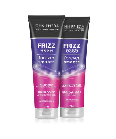John Frieda Anti-Frizz Duo Frizz Ease Forever Smooth Shampoo and Conditioner Set hair care with frizz immunity complex