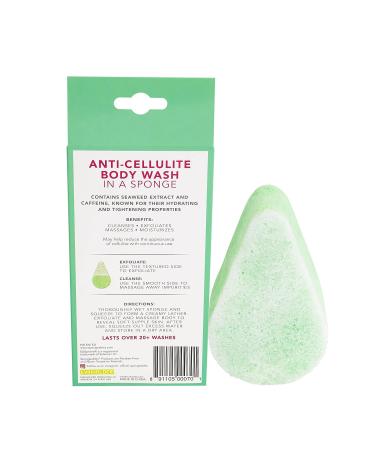 Spongeables Anti-Cellulite Body Wash Sponge | Spa Cellulite Massager, Moisturizer & Exfoliator | 20+ Washes, 4oz - Pack of 1 - Buy Online on GoSupps.com