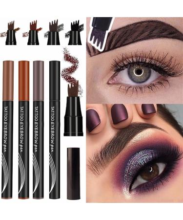Liquid Eyebrow Pen Eyebrow Pencil with 4-Tip Eyebrow Pencil Makeup Long-Lasting Eyebrow Pencil for Women (01) - Buy Online on GoSupps.com