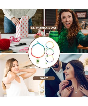 ABOOFAN 20 Pcs Bracelet Patrick Day Bracelet Fortune Wrist Chain Four Leaf Charm Bracelet Shamrock Bracelet Womens Gifts Dainty Bracelet Chain for Girl Miss Jewelry Spring Resin - Buy Online on GoSupps.com