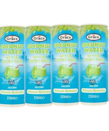 Grace Coconut Water Juice Drink with Real Coconut Pieces 310ml | Pick Any Number of Cans - Buy Online on GoSupps.com