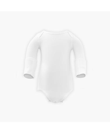 Unisex Baby Long Sleeve Bodysuit Helps with Soothing Eczema Moisturises Dry & Irritated Skin Reduces Itching Skincare Clothing for Babies with Foldable Mittens 3-6