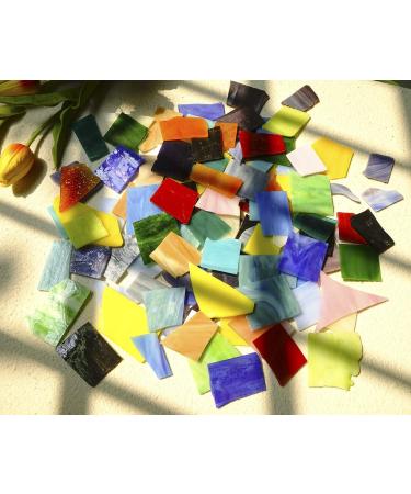 Lanyani Glass Mosaics Pieces - Assorted Colors & Shapes - 1kg/35oz - Buy Online on GoSupps.com