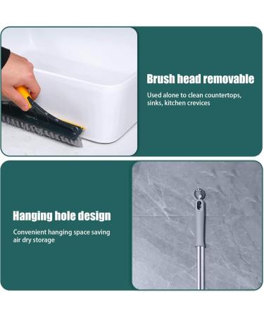 2 in 1 Cleaning Scrub Brush 120 Rotating Detachable Floor Scrub Brush with Long Handle V-Shaped Shower Brush for Cleaning with Squeegee for Bathroom Kitchen 2 in 1 Cleaning Scrub Brush Shower - Buy Online on GoSupps.com