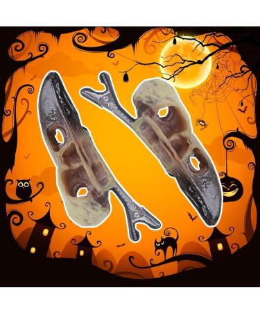 Crow Head Skull Hair Clips - Resin Barrette Spooky Hair Piece For Hairstyles | Accessory Hairpins For Costume Parties Holiday Day Of The Dead Halloween - Buy Online on GoSupps.com