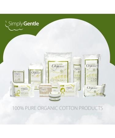 Simply Gentle Organic Cotton Pads Dual sided - Sealed Edges - Low Lint - 100% Organic Cotton Wool 100 Count (Pack of 6) - Buy Online on GoSupps.com