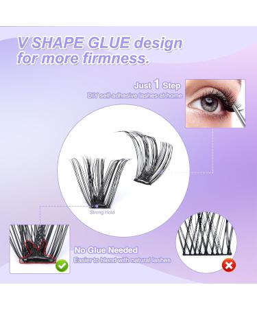 Self Adhesive Eyelashes - Pre-Glued D Curl Volume Lashes | 9-14mm Individual Lash Extension Kit & Tweezers | Shop Internationally - Buy Online on GoSupps.com