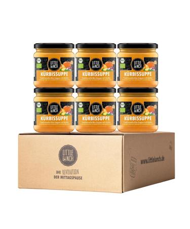 Little lunch organic pumpkin soup |100% organic quality |Vegetarian |Without added sugar |Gluten -free |No artificial additives |Without flavor enhancers |6 x 350ml