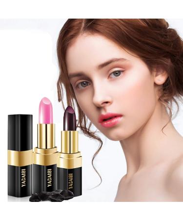 Magic Temperature Color Change Lipstick Set - 2 Waterproof Long-Lasting Shades for Women | Nutritious Lip Balm Moisturizer - Buy Online on GoSupps.com