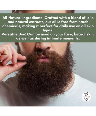 All-Natural Men's Body & Beard Oil | Softens Strengthens & Nourishes Hair & Skin | Infused with Sunflower Coconut & Grapeseed Oils | 1 oz - Buy Online on GoSupps.com