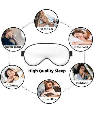 Solid Color White Unisex Adjustable Buckle Blackout Sleep Eye Mask for Travel Yoga & Naps - International Shipping - Buy Online on GoSupps.com