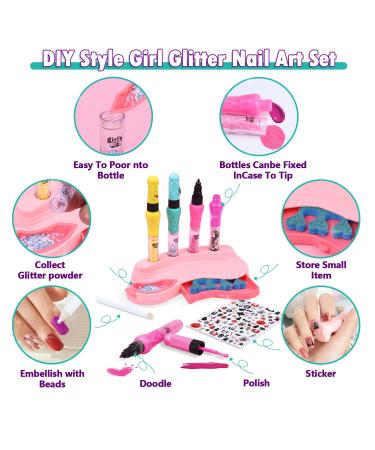 Kids Nail Polish Set for Girls - Non-Toxic Nail Art Kit & Spa Toys Ages 6-12 | Perfect Birthday Gifts for Creative Fun - Buy Online on GoSupps.com
