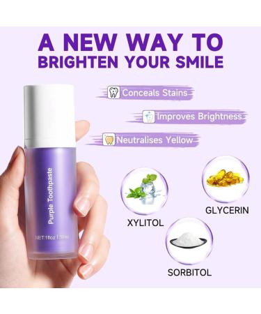 Purple Whitiful Toothpaste - Ultimate Whitening for White Teeth & Glowing Smile (2 Pack) - Lighten & Brighten Your Smile - Buy Online on GoSupps.com