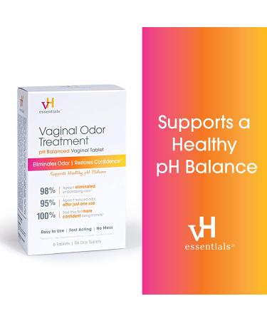 vH essentials Vaginal Odor Treatment - pH Balanced Suppositories - 6 Tablets with Applicator (667-06) - Buy Now - Buy Online on GoSupps.com