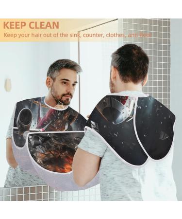 Airplanes Beard Bib Apron | Beard Hair Catcher for Men | Perfect Father's Day & Christmas Gifts for Dad & Husband - Buy Online on GoSupps.com