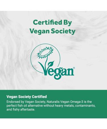 Naturalis Vegan Omega 3 DHA EPA & DPA from Algae | Vegan Society Certified Sustainably Sourced True Full Spectrum | 120 Veggie Softgels (Carrageenan Free) 120 Count (Pack of 1) - Buy Online on GoSupps.com