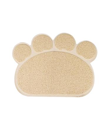 ExeQianming Pet Mat Claw Shape Feeding Mats for Dogs for Drinking and Eating 30 x 37 cm (Beige)