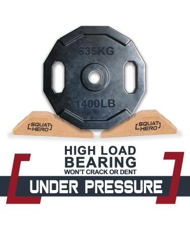 Squat Hero Cork Wedge Block - Non-Slip Sloping Board for ATG Training | Patent Registered Ideal for Knees Over Toes - 2 Pack - Buy Online on GoSupps.com