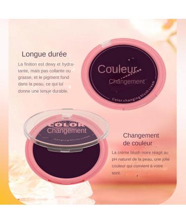  Buerfu Face blush cream color-changing blush | Long-lasting cheek cream color-changing blush PH Reacting Creme Blush for travel and camping - Buy Online on GoSupps.com