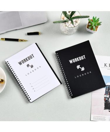 Fitness Journal - Workout Journal/Planner 8.3" x 6.3"  Fitness Planner to Track Workout Process  178 Pages with PP Cover + 2 Goals/Note Pages+ Twin-wire Binding Black - Buy Online on GoSupps.com