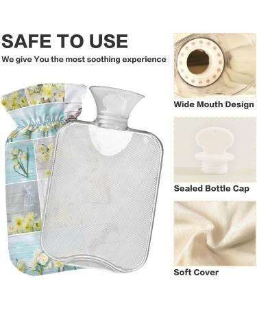 NAANLE 2L Large Wood Spring Flowers Heat Bottle - Warm Flap for Pain Relief & Heat Therapy | Bed & Hand Foot Warmer - Buy Online on GoSupps.com