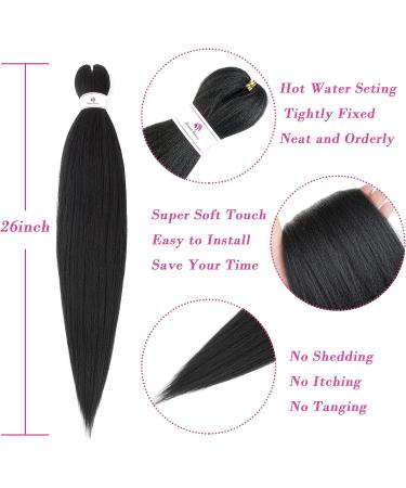 Beyond Beauty EZ Braid Pre Stretched Braiding Hair 8Packs-26inch EZ Braid Professional Hair Yaki Texture Synthetic Hair(#2) 8Packs-26Inch #2 - Buy Online on GoSupps.com