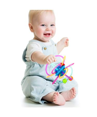 Zooawa Bite Ring for Babies - Food-Grade 360 Rotating BPA-Free Teething Toy | Soft TPU Multi-Colored Teething Aid for Toddlers - Buy Online on GoSupps.com