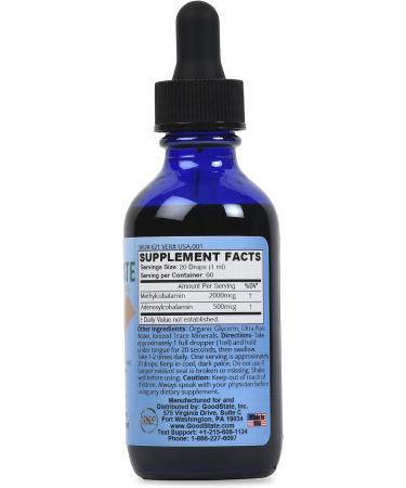Good State Vegan Liquid Vitamin B12 - Healthy Blood Cell Support Supplement with Nano-Ionic Minerals - Buy Online on GoSupps.com