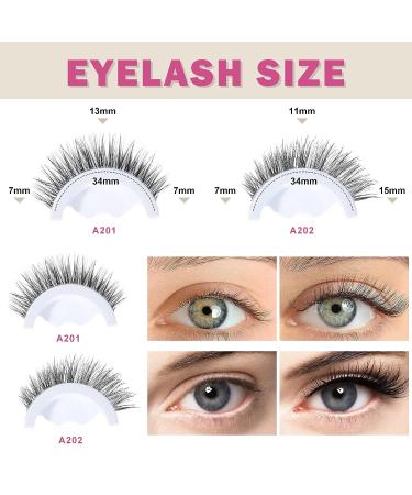 Reusable Self-Adhesive False Eyelashes - 4 Pairs | No Glue Needed | Natural Look in 3 Secs | Waterproof & Lasting | Gift for Women - Buy Online on GoSupps.com